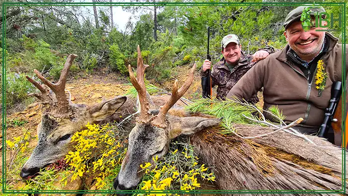 Hunters-with-Roe-Deer